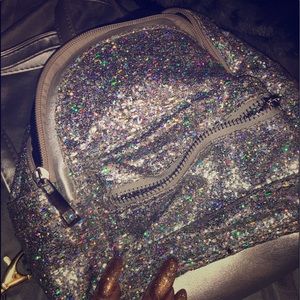 holographic bling mini backpack never worn